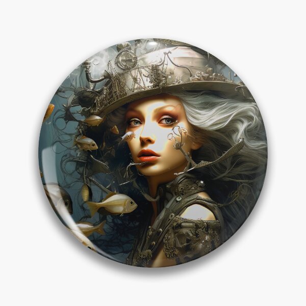 Item preview, Imaginary Surreal Worlds Fantasy Female With Swirling Fish designed and sold by DEC02.