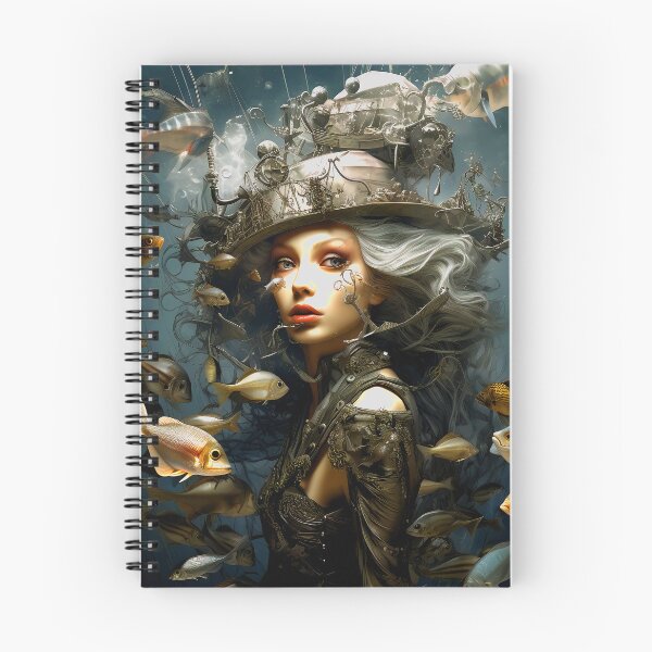Item preview, Imaginary Surreal Worlds Fantasy Female With Swirling Fish designed and sold by DEC02.