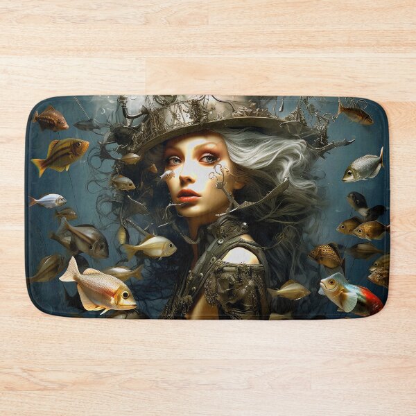 Item preview, Imaginary Surreal Worlds Fantasy Female With Swirling Fish designed and sold by DEC02.