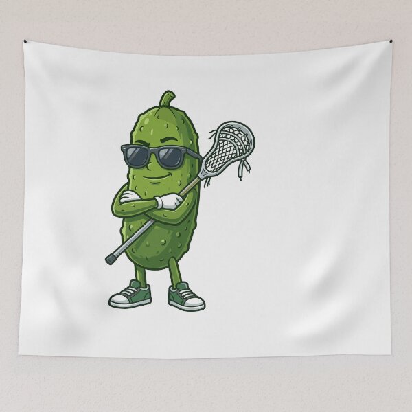 Item preview, Cool Pickle Lacrosse Player designed and sold by beoldfashioned.