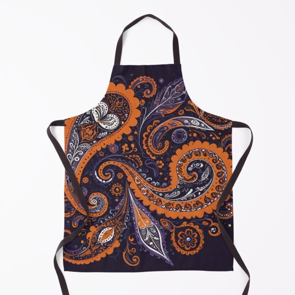 Item preview, Orange and Purple Ornamental Paisley designed and sold by Harmonic_Layers.