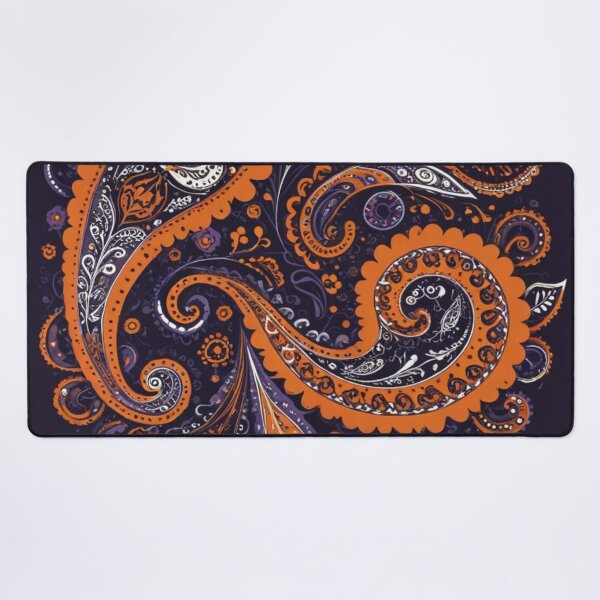 Item preview, Orange and Purple Ornamental Paisley designed and sold by Harmonic_Layers.