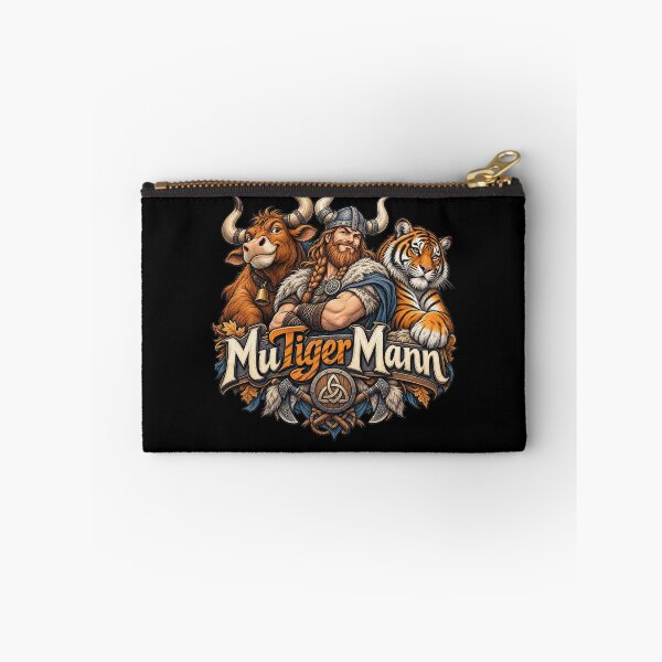 Item preview, MuTigerMann – A funny German pun with Viking, tiger and cow designed and sold by FreshPixelArt.