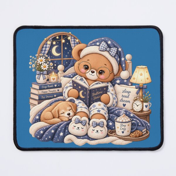 Item preview, Cozy Bedtime Reading Bear designed and sold by PixelChaptersByKira.