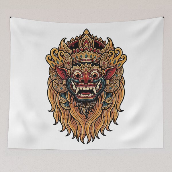 Item preview, Barong Mask Traditional Balinese Guardian Spirit Art designed and sold by cannsuh.