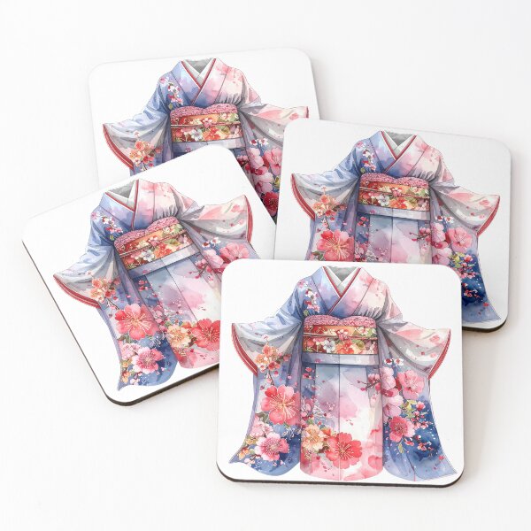 Item preview, Elegante kimono japonés en acuarela designed and sold by BetweenForms.