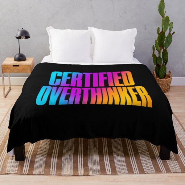 Item preview, Certified Overthinker – Colorful Bold Typography T-Shirt designed and sold by HarriPaloma.
