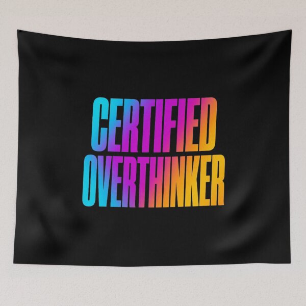 Item preview, Certified Overthinker – Colorful Bold Typography T-Shirt designed and sold by HarriPaloma.