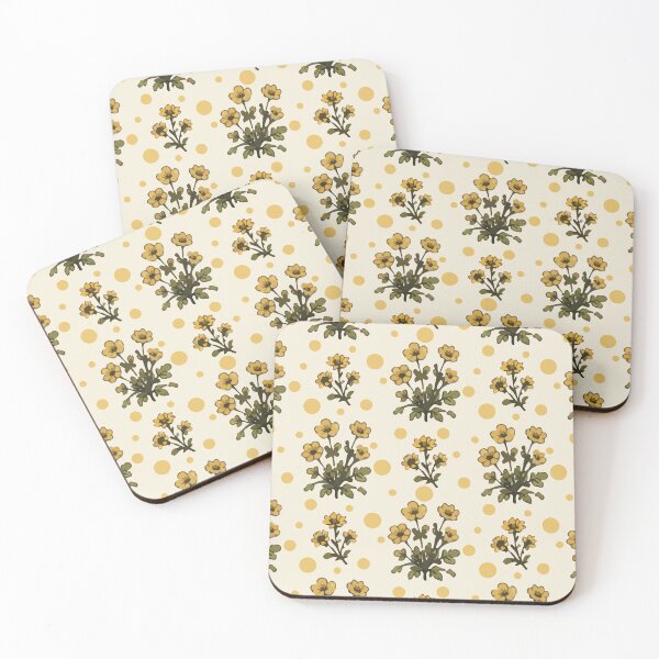 Item preview, Yellow Floral Pattern – Vintage Botanical Flower Print 1 designed and sold by SimplePoDesign.