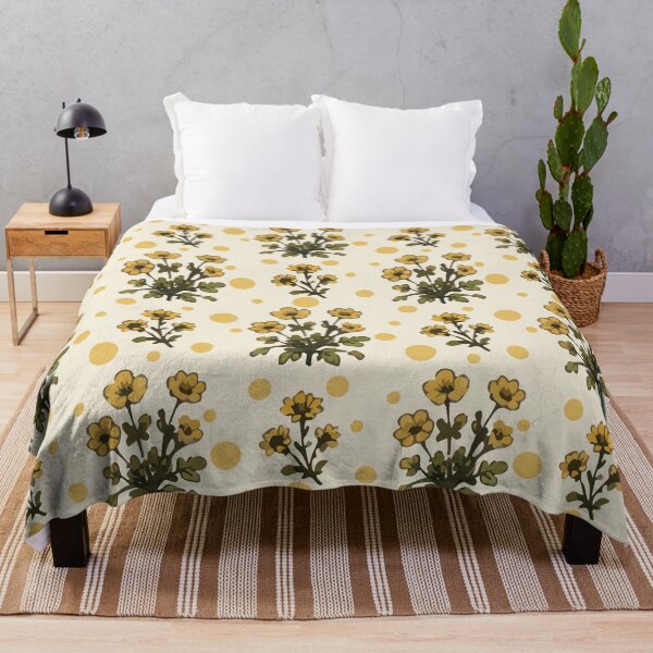 Item preview, Yellow Floral Pattern – Vintage Botanical Flower Print 1 designed and sold by SimplePoDesign.