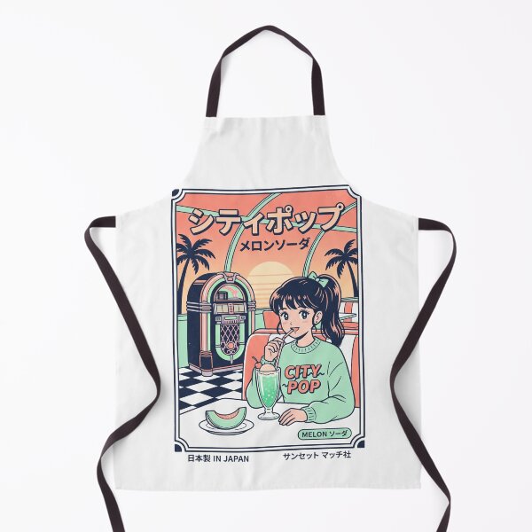 Item preview, 80s Retro City Pop Anime Girl Melon Soda Vintage Diner Sunset Aesthetic designed and sold by mood-draftsman.