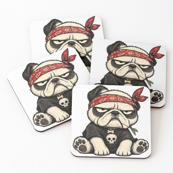 Item preview, Tough Little Dog in Rocker Bandana designed and sold by Snurly.