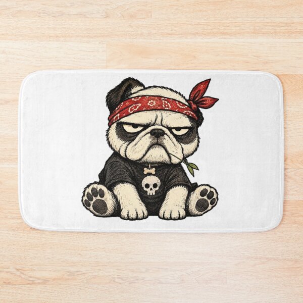 Item preview, Tough Little Dog in Rocker Bandana designed and sold by Snurly.