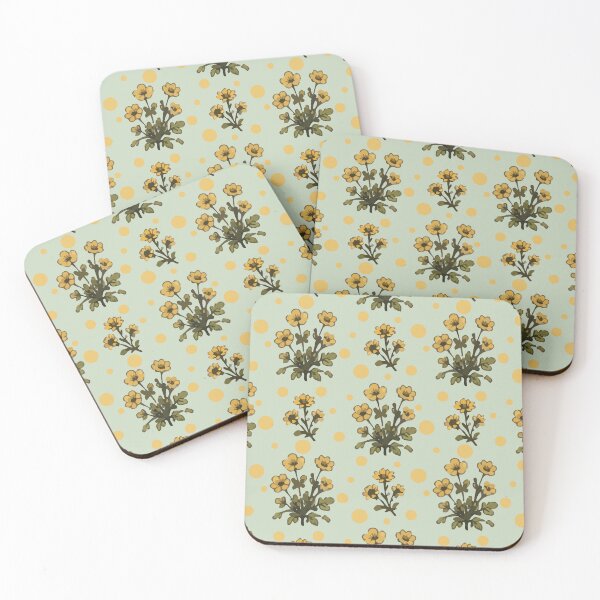 Item preview, Yellow Floral Pattern – Vintage Botanical Flower Print 2 designed and sold by SimplePoDesign.