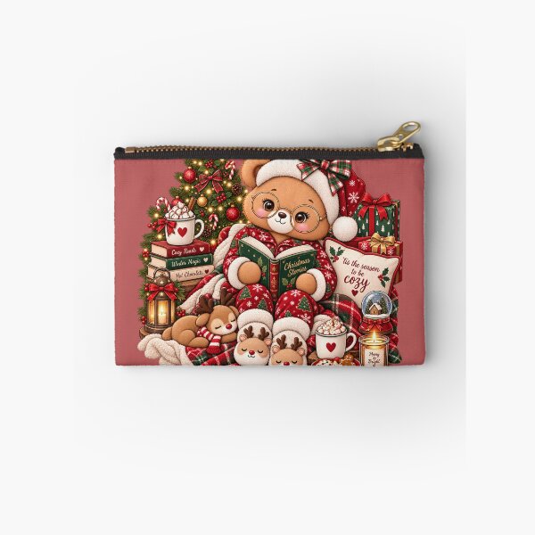 Item preview, Cozy Christmas Reading Bear designed and sold by PixelChaptersByKira.
