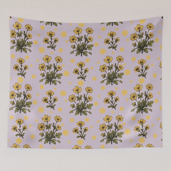 Item preview, Yellow Floral Pattern – Vintage Botanical Flower Print 3 designed and sold by SimplePoDesign.