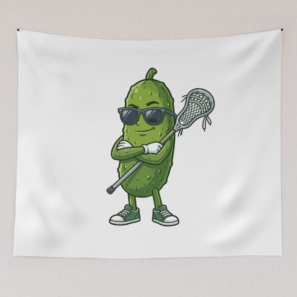 Item preview, Cool Pickle Lacrosse Player designed and sold by beoldfashioned.