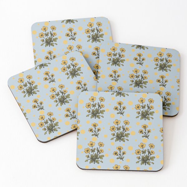 Item preview, Yellow Floral Pattern – Vintage Botanical Flower Print 4 designed and sold by SimplePoDesign.