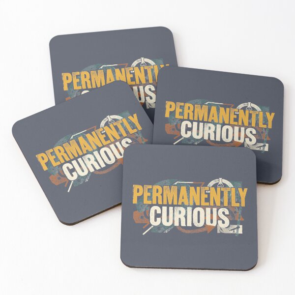 Item preview, Permanently Curious Retro Science STEM Chemistry Physics Quote designed and sold by KiwiRider.