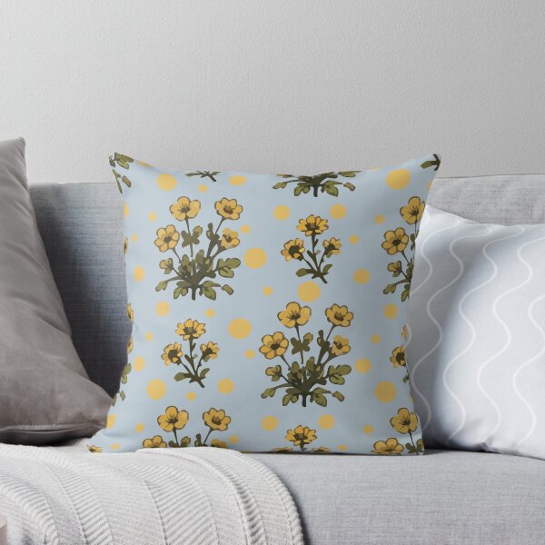 Item preview, Yellow Floral Pattern – Vintage Botanical Flower Print 4 designed and sold by SimplePoDesign.
