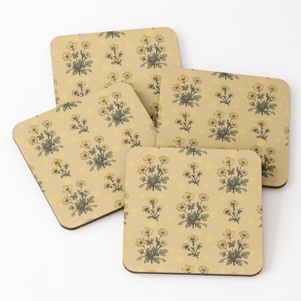Item preview, Yellow Floral Pattern – Vintage Botanical Flower Print 5 designed and sold by SimplePoDesign.