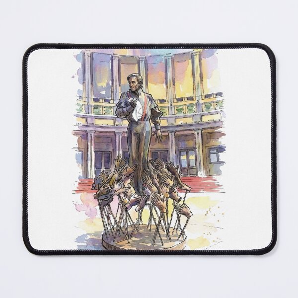 Item preview, Charles Aznavour Square and Moscow Cinema Yerevan Watercolor Art designed and sold by NareArt.