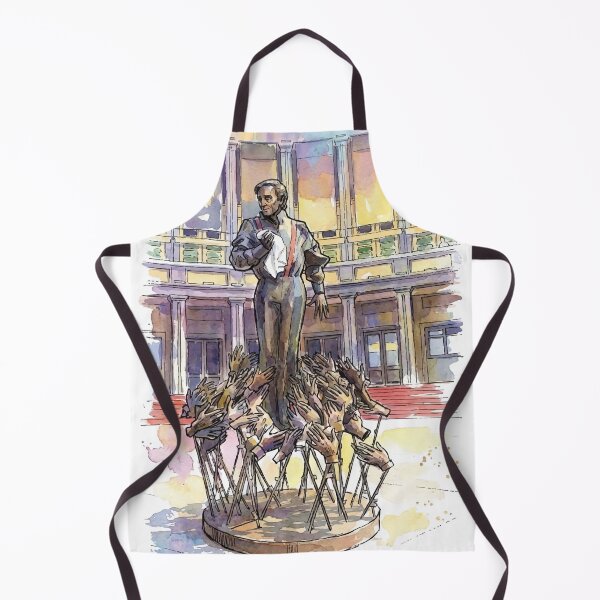 Item preview, Charles Aznavour Square and Moscow Cinema Yerevan Watercolor Art designed and sold by NareArt.