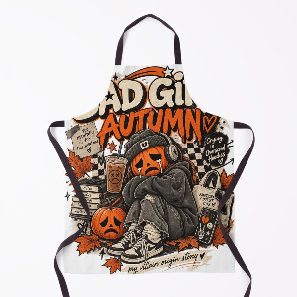 Item preview, Sad Girl Autumn Pumpkin Coffee designed and sold by WearTheVibe Store.