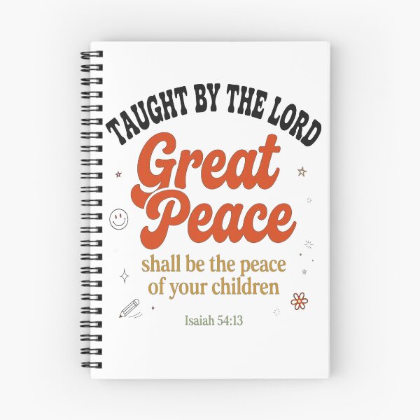Item preview, Christian Back To School Prayer Isaiah 54:13 Bible Verse designed and sold by BlackAndBrown.