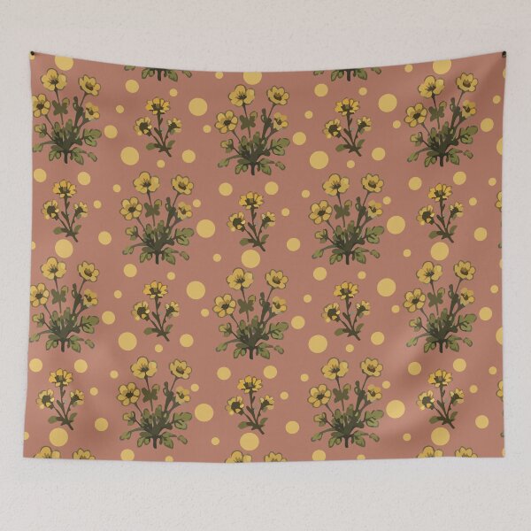 Item preview, Yellow Floral Pattern – Vintage Botanical Flower Print 6 designed and sold by SimplePoDesign.