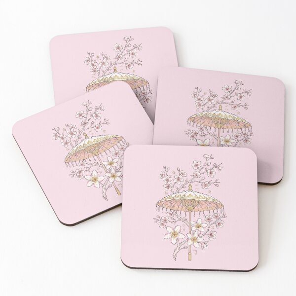 Item preview, Sakura Balinese Umbrella Pastel Floral Art designed and sold by cannsuh.