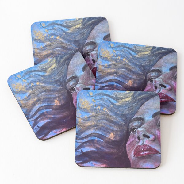 Item preview, Where the Wind Carries Me | Blue Figurative Watercolour designed and sold by ArithraStudio.