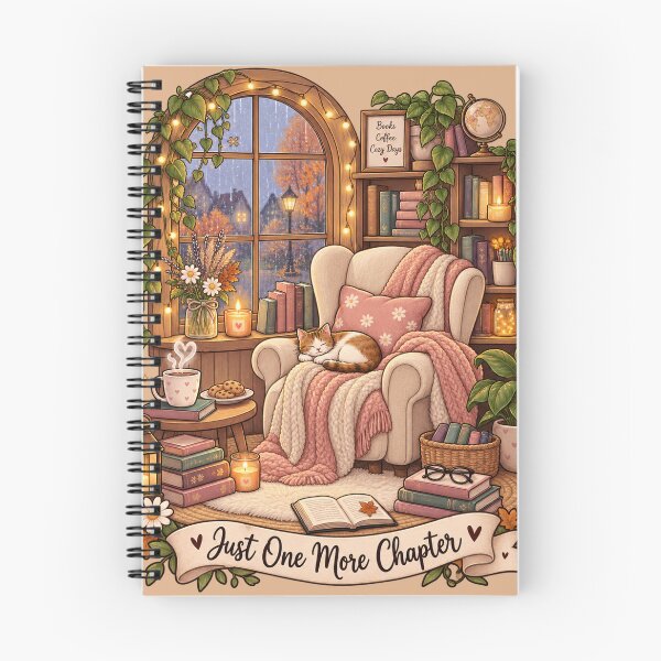 Item preview, Just One More Chapter – Cozy Reading Nook Book Lover designed and sold by PixelChaptersByKira.