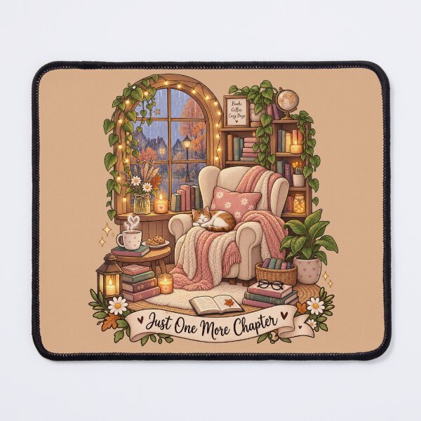 Item preview, Just One More Chapter – Cozy Reading Nook Book Lover designed and sold by PixelChaptersByKira.