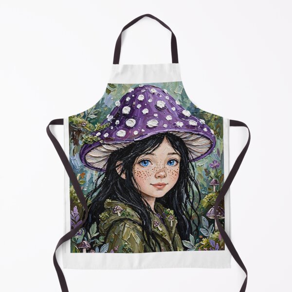 Item preview, Purple Mushroom Fairy Girl - Midnight Forest Fantasy Art designed and sold by MAISON SYLVIE.