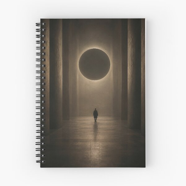 Item preview, The Hall Beneath the Black Sun – Liminal Hallway Art designed and sold by SacredLensV.