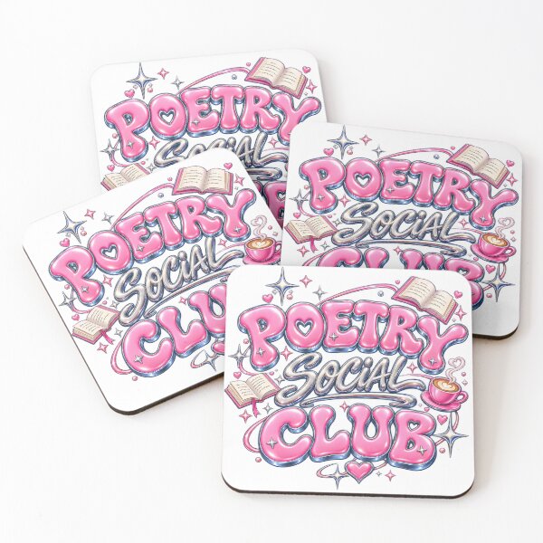 Item preview, Cute Pink Poetry Social Club Y2K Typography designed and sold by Promoffy.
