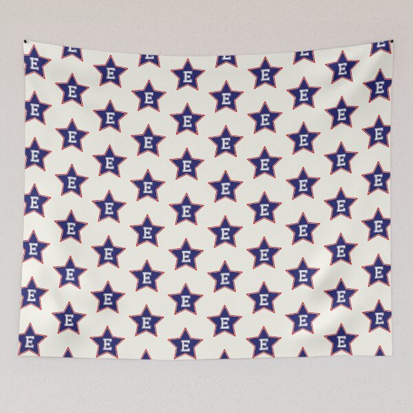 Item preview, Letter E Blue White Star designed and sold by Jeallan Designs.