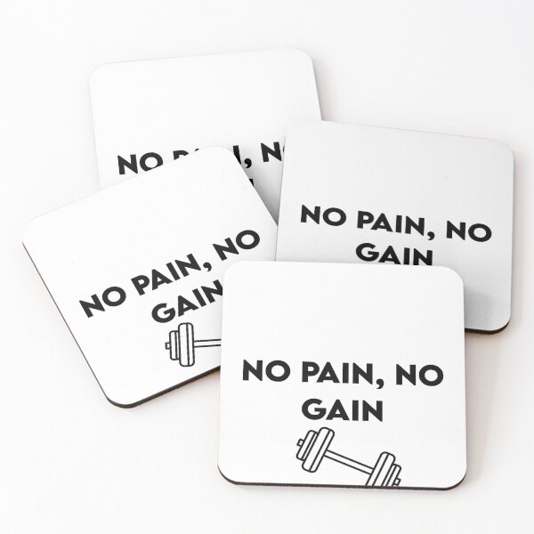 Item preview, No Pain No Gain Gym Motivational Typography designed and sold by DanaDesigns2026.