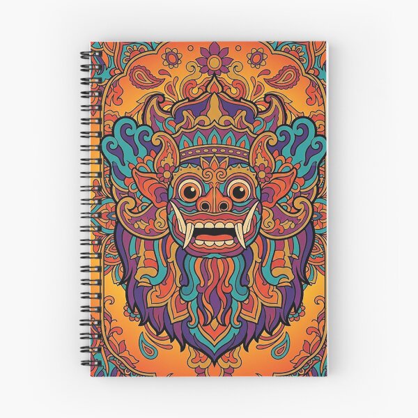 Item preview, Barong Psychedelic Mandala Balinese Mask Art designed and sold by cannsuh.