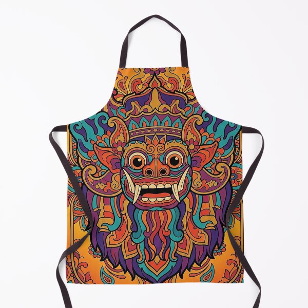 Item preview, Barong Psychedelic Mandala Balinese Mask Art designed and sold by cannsuh.