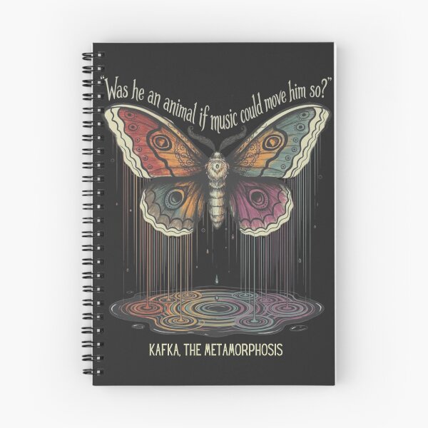 Item preview, Kafka Metamorphosis Moth Literary Quote designed and sold by Reverie & Roses.