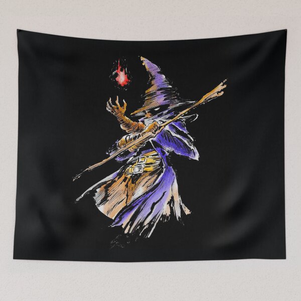 Item preview, Mago negro de Final Fantasy - Arte gamer de fantasía - Brujo de vidojuego - Magia de Mysidia - Nostalgia rpg y jrpg designed and sold by Alba Forjanívea.