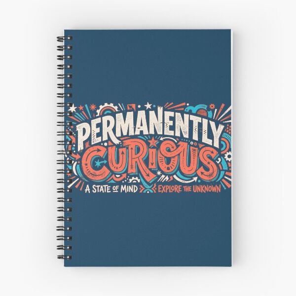 Item preview, Permanently Curious Explore The Unknown Retro Hand Lettering designed and sold by KiwiRider.