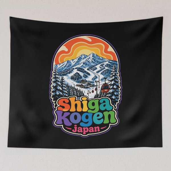 Item preview, Shiga Kogen Japan Trippy Art Ski Resort designed and sold by TomFrontierArt.