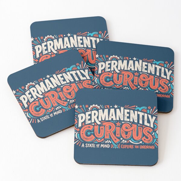 Item preview, Permanently Curious Explore The Unknown Retro Hand Lettering designed and sold by KiwiRider.