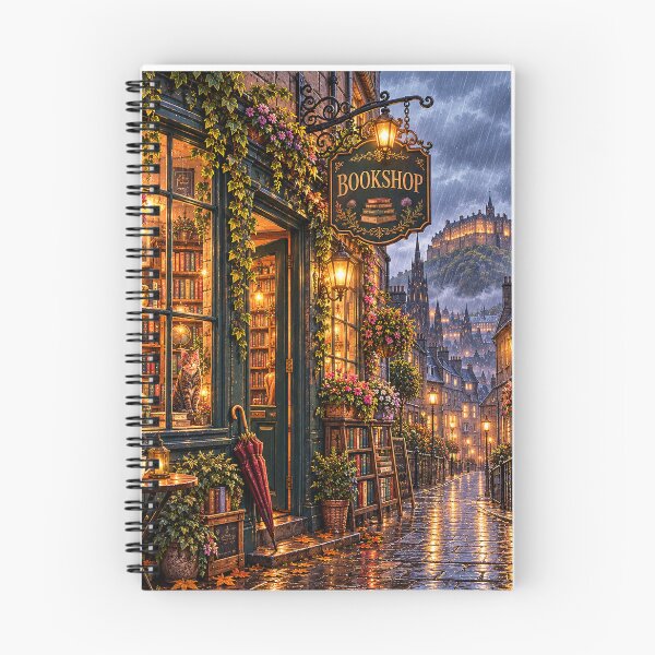 Item preview, Rainy Bookshop – Cozy Reading Aesthetic designed and sold by PixelChaptersByKira.