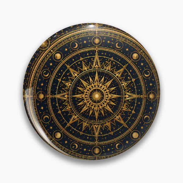 Item preview, Golden Celestial Compass designed and sold by Srijan-studio.