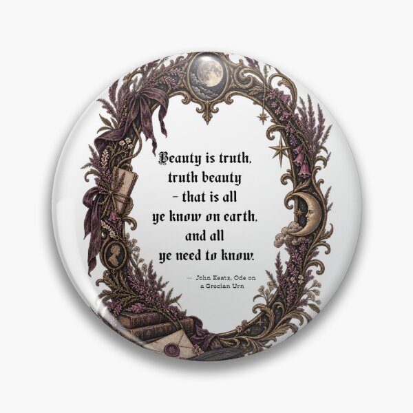 Item preview, Beauty Is Truth - John Keats Quote | Dark Academia Baroque Frame designed and sold by Neurospicy Trolls.
