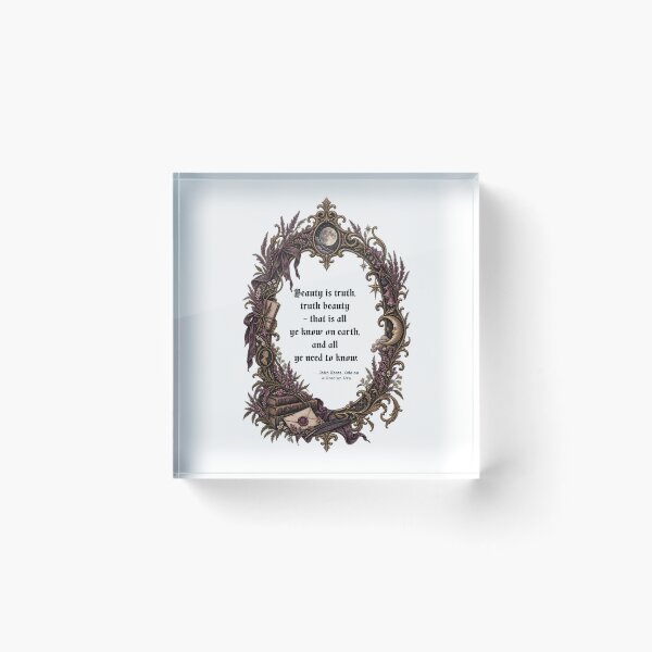 Item preview, Beauty Is Truth - John Keats Quote | Dark Academia Baroque Frame designed and sold by Neurospicy Trolls.